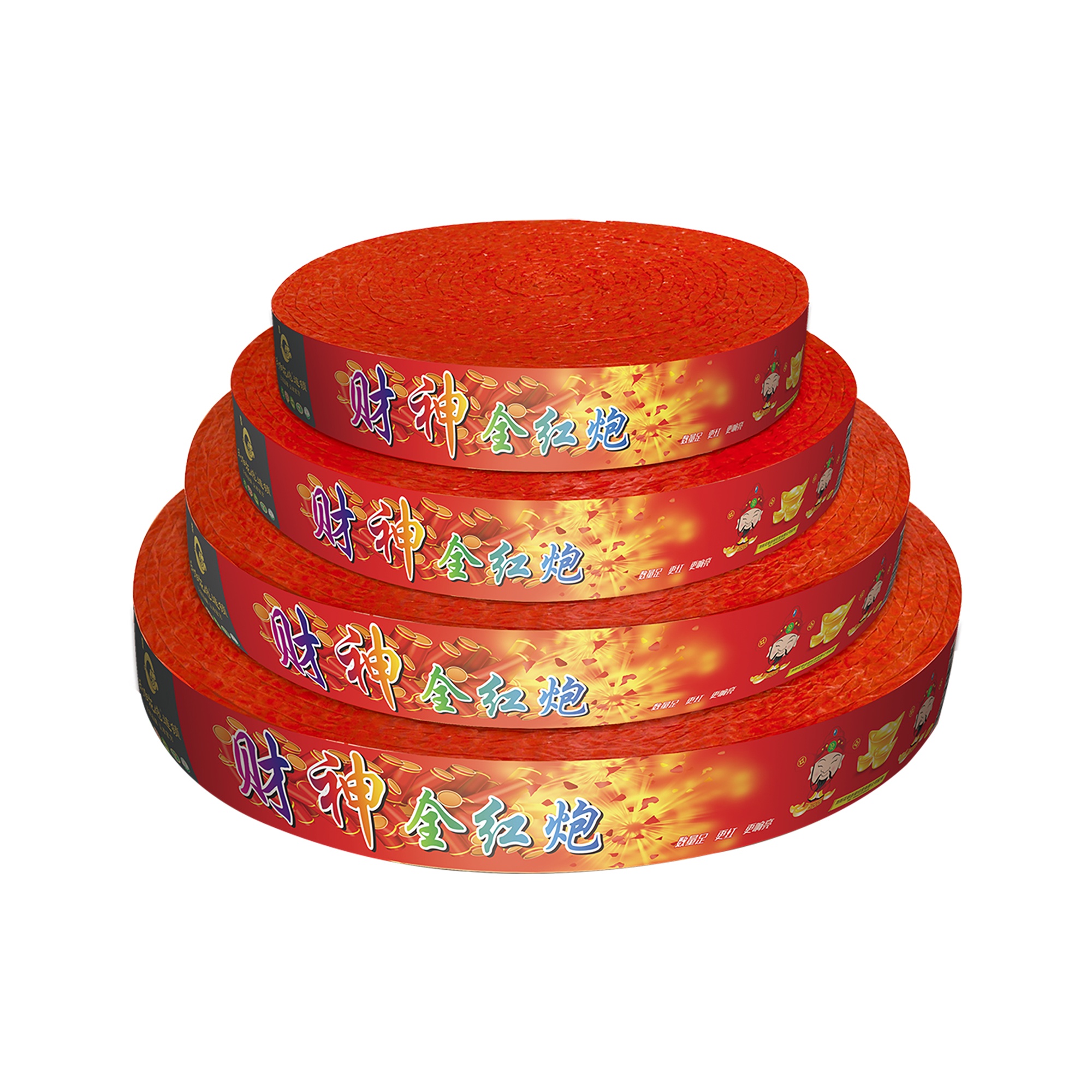 财神全红炮304045505560cm